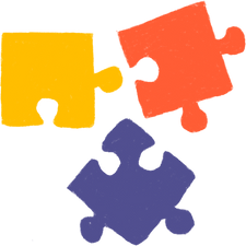 Handdrawn Organic Puzzle Pieces